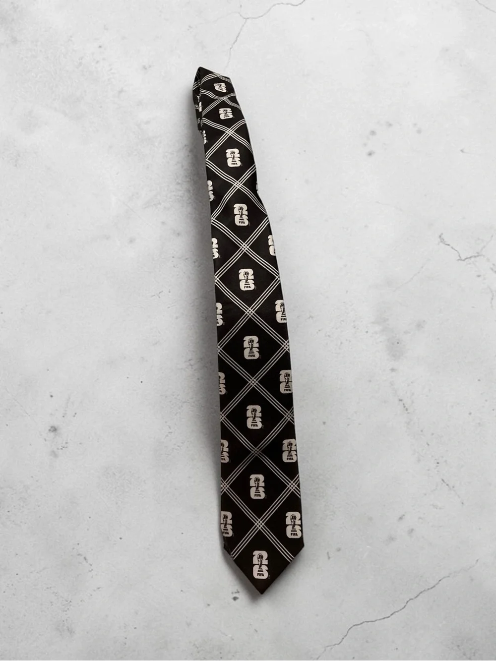 Black & White Patterned FIFA World Cup Necktie